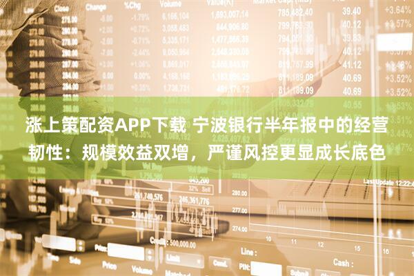 涨上策配资APP下载 宁波银行半年报中的经营韧性：规模效益双增，严谨风控更显成长底色